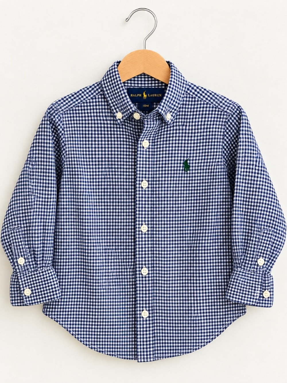 Ralph Lauren Toddler Gingham Button-Down Shirt – Size 2T